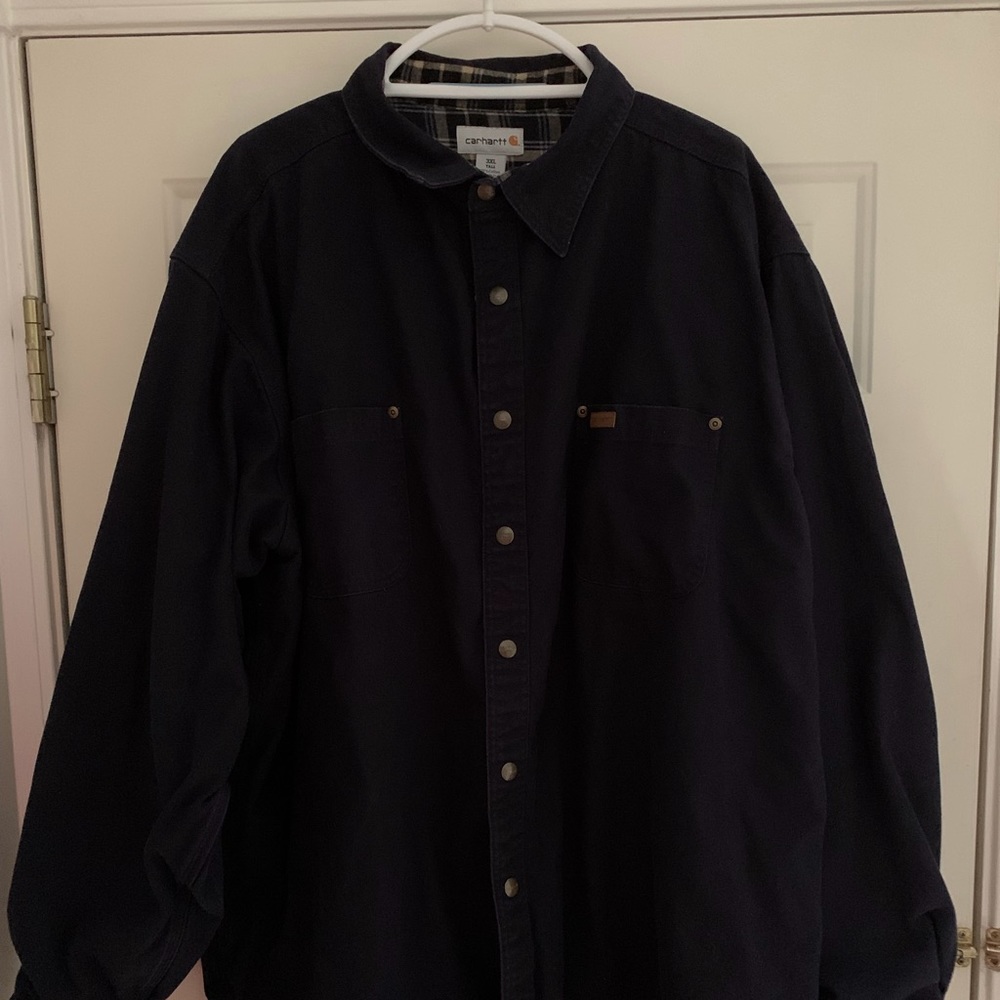 2 Carhartt shirt jac..1 blue 1 black
